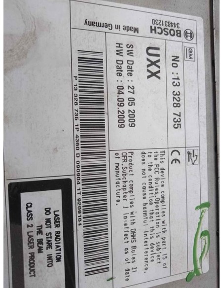 SISTEMA AUDIO / RADIO CD OPEL INSIGNIA BERLINA - 247698