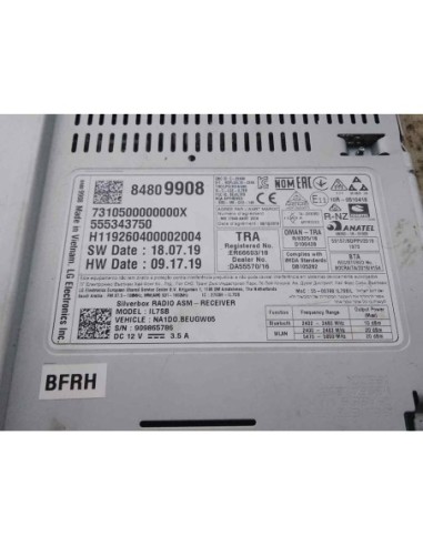 SISTEMA AUDIO / RADIO CD OPEL ASTRA K SPORTS...