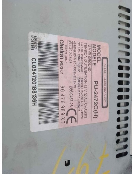 SISTEMA AUDIO / RADIO CD CITROEN XSARA BERLINA - 220783