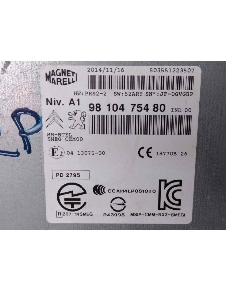 SISTEMA AUDIO / RADIO CD PEUGEOT 308 - 94378