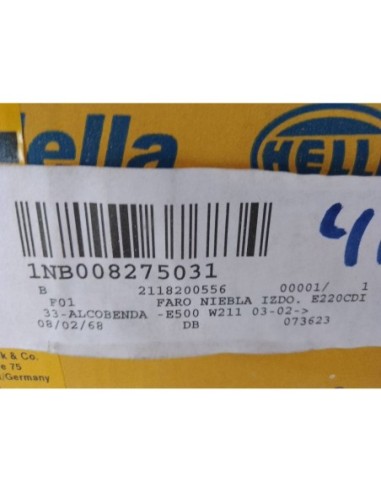 FARO ANTINIEBLA IZQUIERDO MERCEDES-BENZ CLASE E...