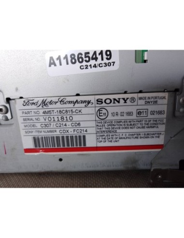 SISTEMA AUDIO / RADIO CD FORD FOCUS BERLINA...