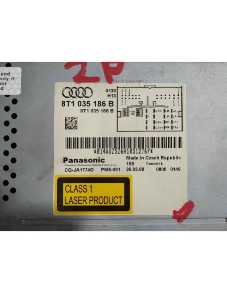 SISTEMA AUDIO / RADIO CD AUDI A4 BERLINA (8K2) - 110109