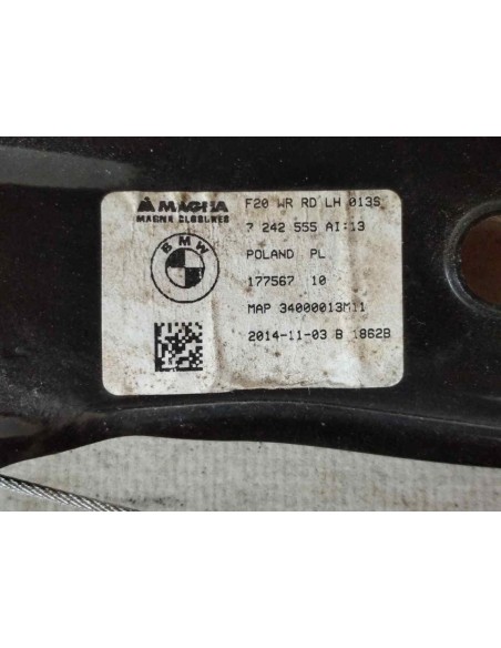 ELEVALUNAS TRASERO IZQUIERDO BMW SERIE 1 BERLINA 5P (F20) - 123138