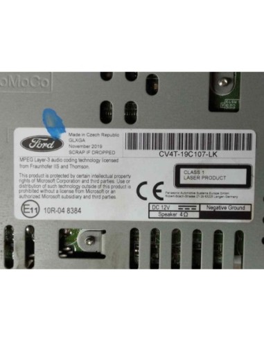 SISTEMA AUDIO / RADIO CD FORD KUGA (CBS) - 134554