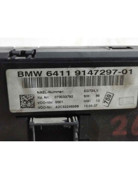 MANDO CALEFACCION / AIRE ACONDICIONADO BMW SERIE 1 BERLINA (E81/E87) - 136600