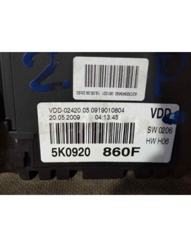 CUADRO INSTRUMENTOS VOLKSWAGEN GOLF VI (5K1)(10...