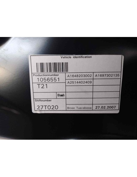 ELEVALUNAS TRASERO IZQUIERDO MERCEDES-BENZ CLASE R (BM 251) - 170163
