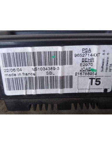 MANDO CALEFACCION / AIRE ACONDICIONADO PEUGEOT...