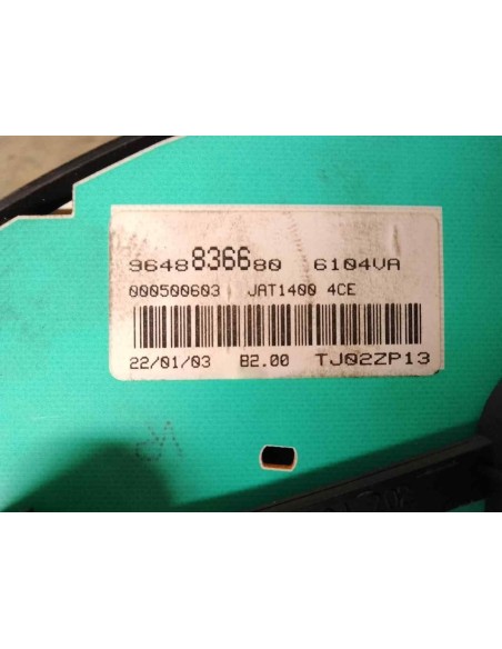 CUADRO INSTRUMENTOS PEUGEOT 206 - 186527