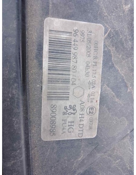 FARO DERECHO PEUGEOT 1007 - 166128