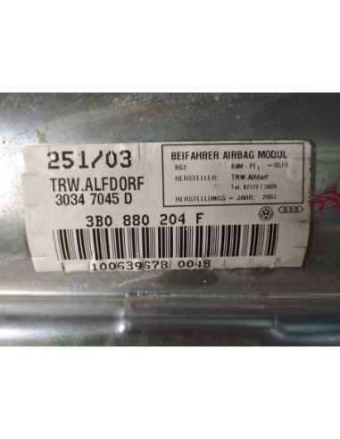 AIRBAG DELANTERO DERECHO VOLKSWAGEN PASSAT...