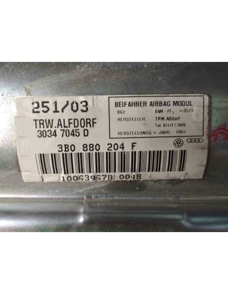 AIRBAG DELANTERO DERECHO VOLKSWAGEN PASSAT BERLINA (3B3) - 125710