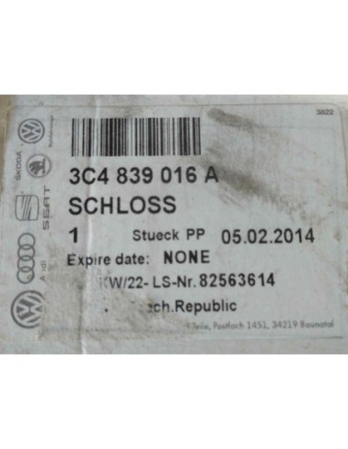 CERRADURA PUERTA TRASERA DERECHA VOLKSWAGEN...