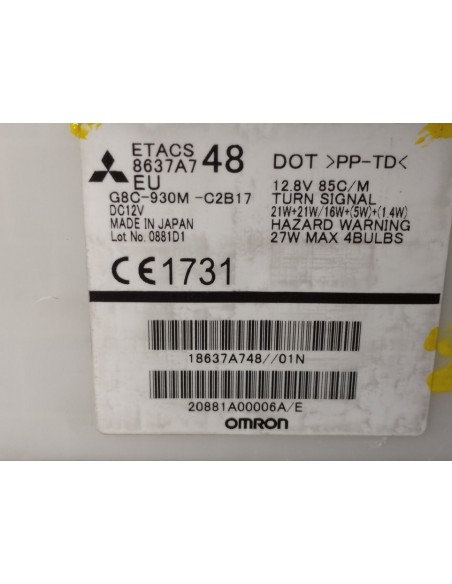 CAJA RELES / FUSIBLES PEUGEOT ION - 95490