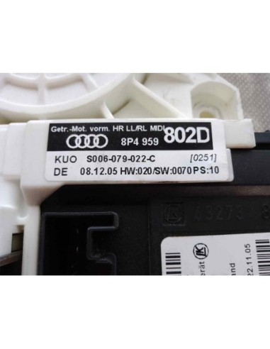 MOTOR ELEVALUNAS TRASERO DERECHO AUDI A3...