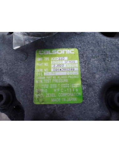 COMPRESOR AIRE ACONDICIONADO NISSAN MICRA (K11)...
