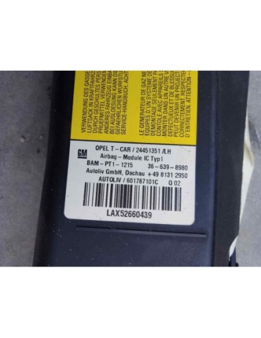 AIRBAG CORTINA DELANTERO IZQUIERDO OPEL ASTRA H...