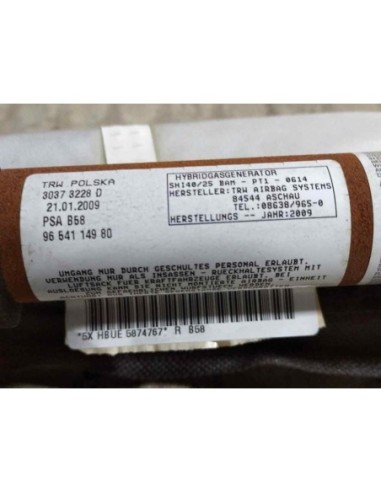 AIRBAG CORTINA DELANTERO DERECHO CITROEN C4...