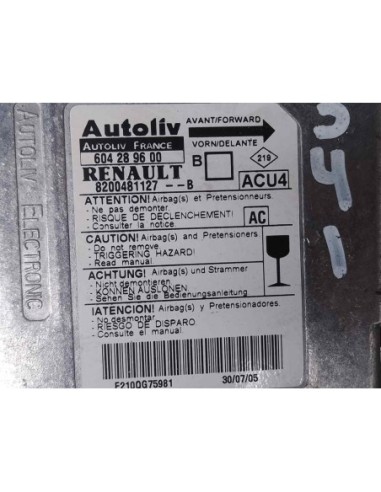 CENTRALITA AIRBAG RENAULT MEGANE II CLASSIC...