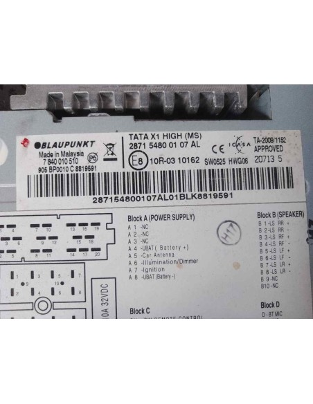 SISTEMA AUDIO / RADIO CD TATA INDICA (1998) - 157201
