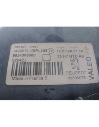 FARO IZQUIERDO PEUGEOT 307 (S1)(04 2001) - 176369