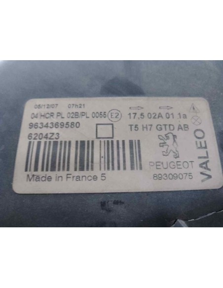 FARO IZQUIERDO PEUGEOT 307 (S1)(04 2001) - 176369