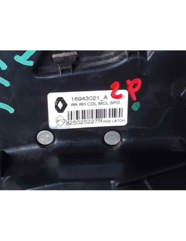 CERRADURA PUERTA TRASERA DERECHA RENAULT MEGANE...