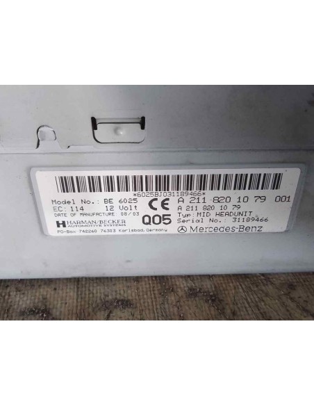 SISTEMA NAVEGACION GPS MERCEDES-BENZ CLASE E (BM 211) BERLINA - 134850