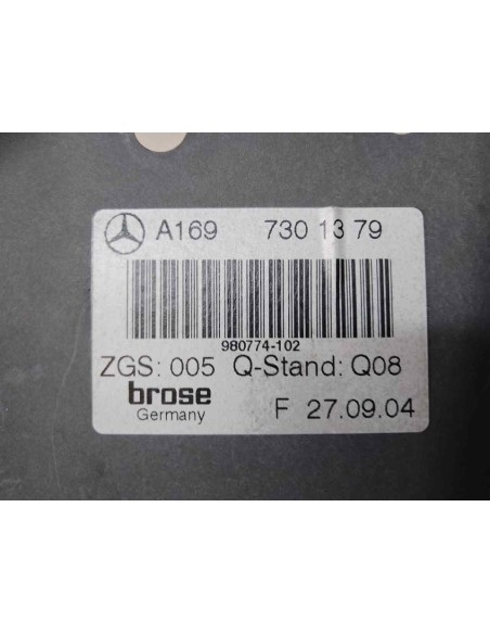 ELEVALUNAS TRASERO IZQUIERDO MERCEDES-BENZ CLASE A (BM 169) - 141387