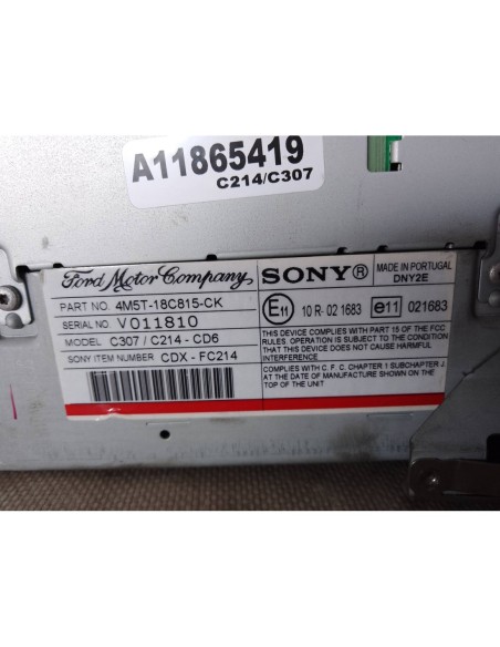 SISTEMA AUDIO / RADIO CD FORD FOCUS BERLINA (CB4) - 106244