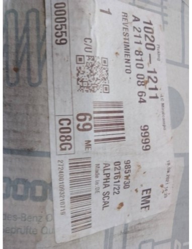 CARCASA RETROVISOR DERECHO MERCEDES-BENZ CLASE...