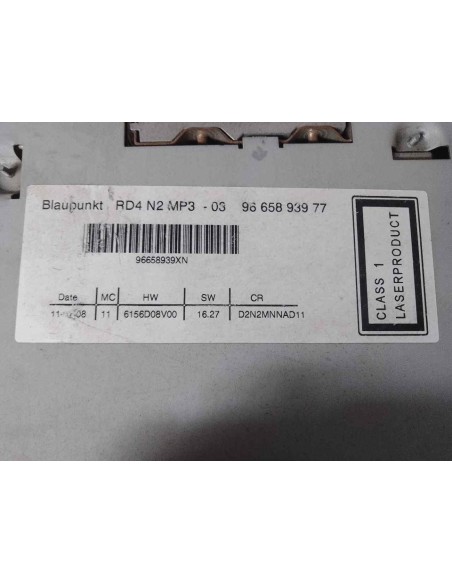 SISTEMA AUDIO / RADIO CD PEUGEOT 407 - 127466