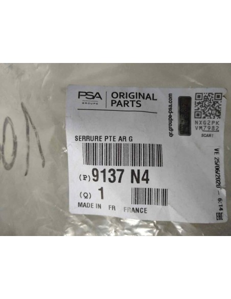 CERRADURA PUERTA LATERAL IZQUIERDA CITROEN BERLINGO COMBI - 143316