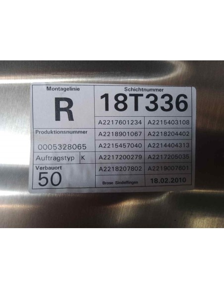 ELEVALUNAS DELANTERO DERECHO MERCEDES-BENZ CLASE S (BM 221) LIM  - 164124