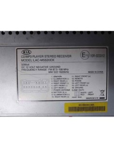 SISTEMA AUDIO / RADIO CD KIA CARNIVAL II (FL) - 152892 2