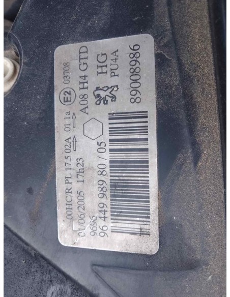 FARO IZQUIERDO PEUGEOT 1007 - 166130