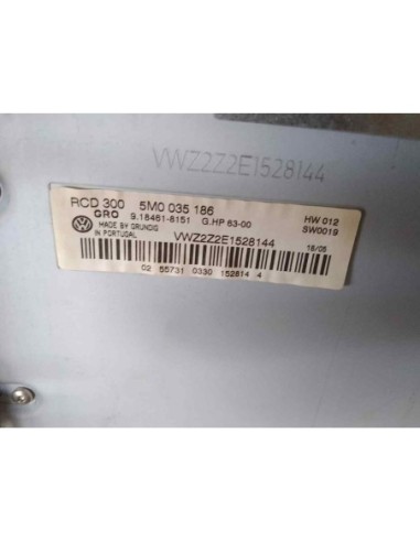 SISTEMA AUDIO / RADIO CD VOLKSWAGEN GOLF PLUS V...