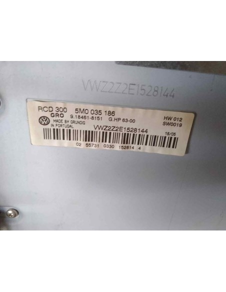 SISTEMA AUDIO / RADIO CD VOLKSWAGEN GOLF PLUS V (5M1) - 191971