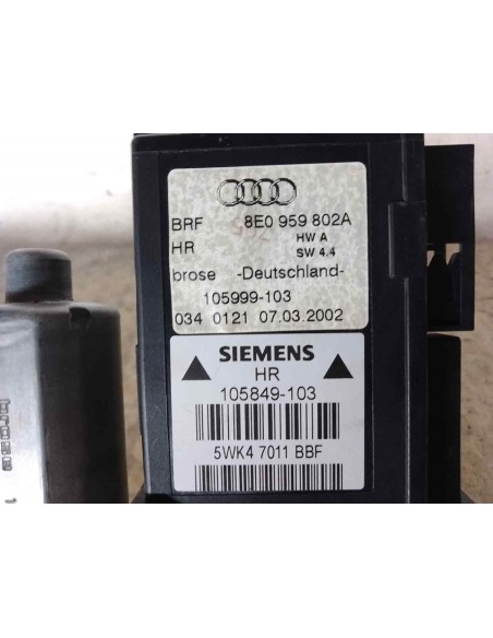 MOTOR ELEVALUNAS TRASERO DERECHO AUDI A4 BERLINA (B5) - 201130