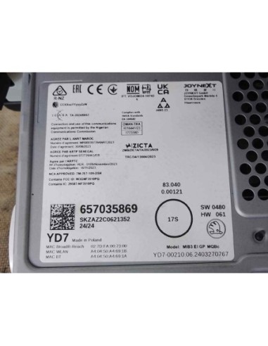 SISTEMA NAVEGACION GPS SKODA FABIA (PJ3) - 205187