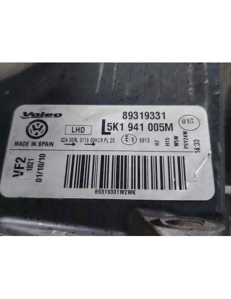 FARO IZQUIERDO VOLKSWAGEN GOLF VI (5K1)(10 2008) - 205861