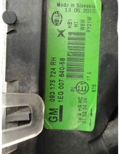 FARO DERECHO OPEL ASTRA G COUPE - 250034