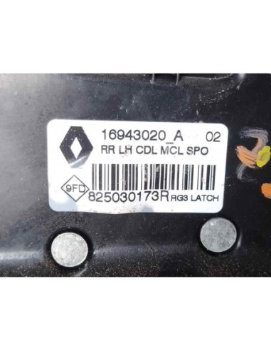 CERRADURA PUERTA TRASERA IZQUIERDA RENAULT...