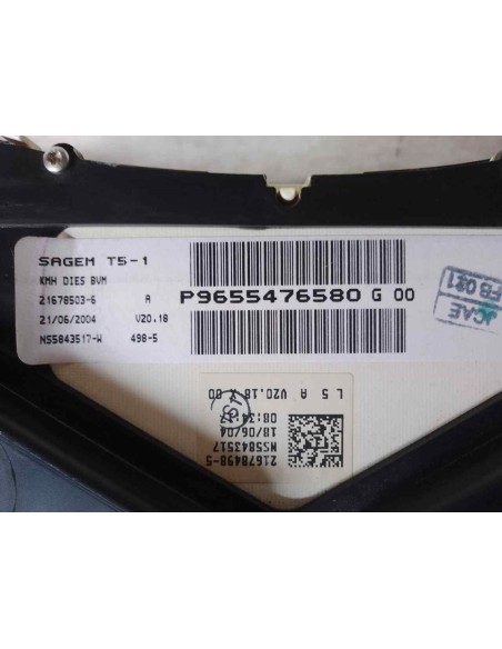 CUADRO INSTRUMENTOS PEUGEOT 307 (S1)(04 2001) - 180616