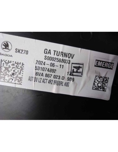 GUARNECIDO PUERTA TRASERA IZQUIERDA SKODA FABIA...