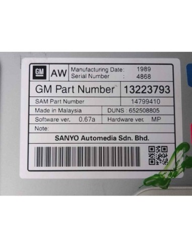 PANTALLA MULTIFUNCION OPEL INSIGNIA BERLINA -...