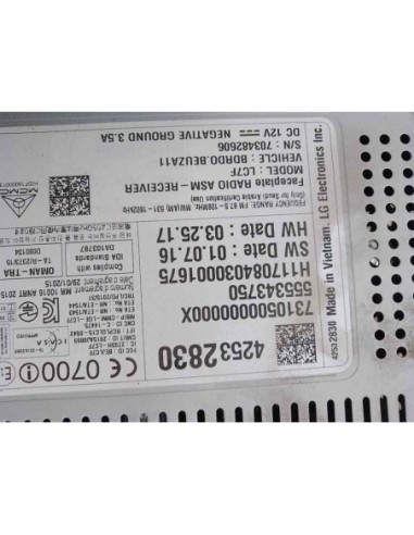 SISTEMA AUDIO / RADIO CD OPEL CORSA E - 229301