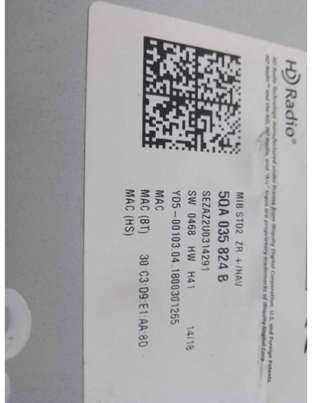 SISTEMA AUDIO / RADIO CD SEAT TOLEDO (KG3) - 234925