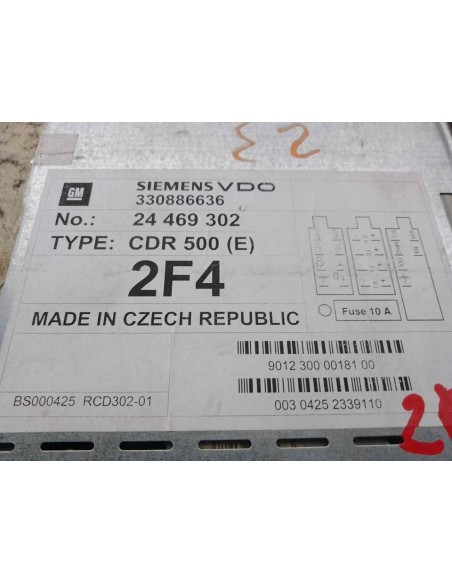 SISTEMA AUDIO / RADIO CD OPEL ZAFIRA A - 151322